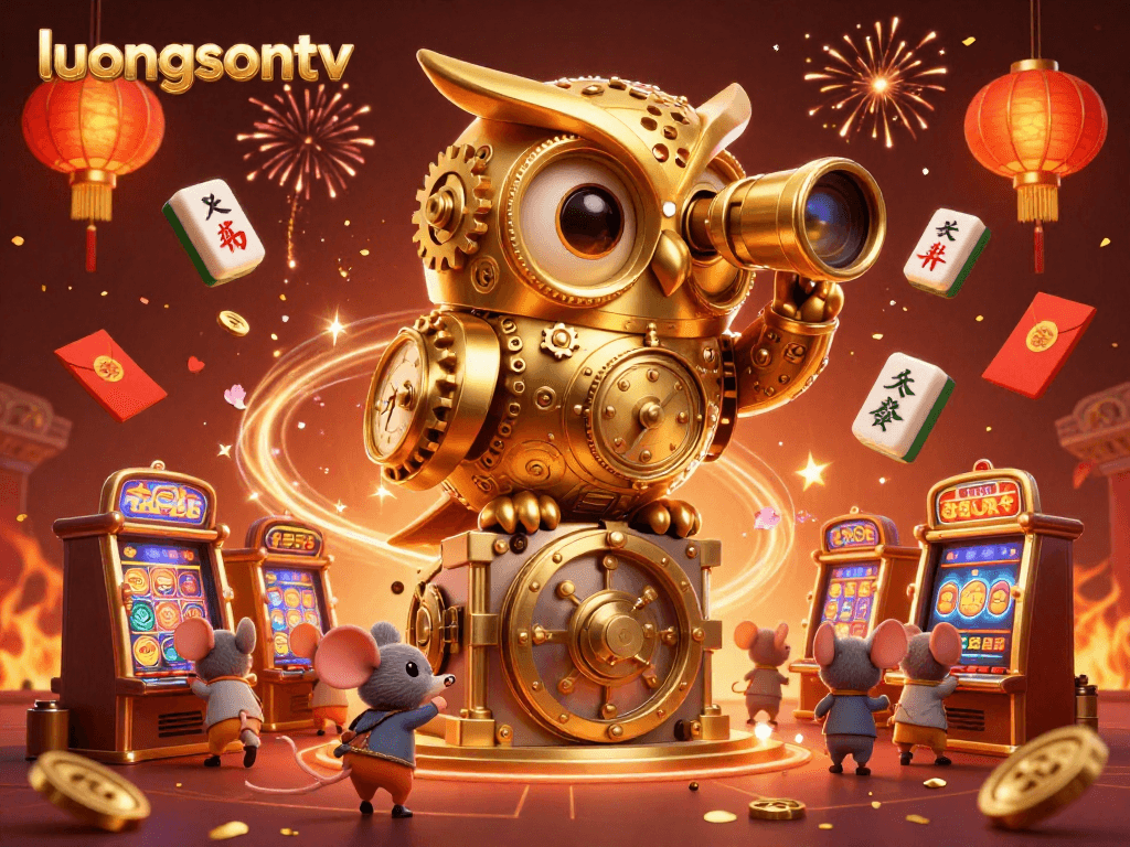 Experience the dynamic world of luongsontv featuring golden owl and casino elements celebrating gaming