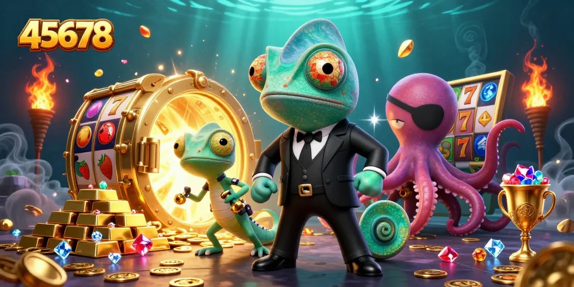 Experience thrilling jackpots with 45678 in this immersive casino-themed illustration
