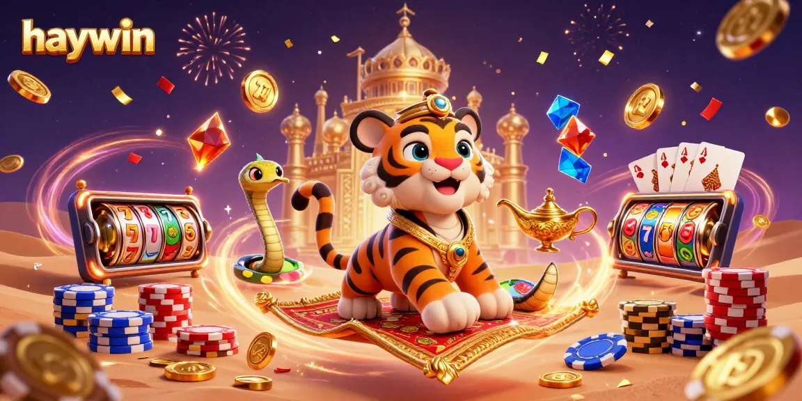 Experience thrilling gameplay at Haywin with vibrant slot reels and enchanting characters in a magical casino.