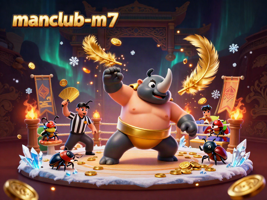 Experience the thrilling manclub-m7 action with a beetle champion sending coins flying at an exciting arena.