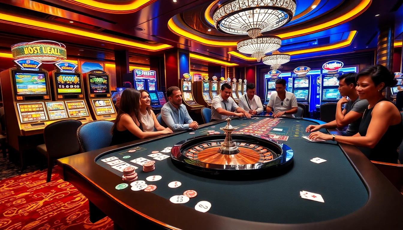 Experience high-stakes gambling action with DEBET 2 at a luxurious casino setting.