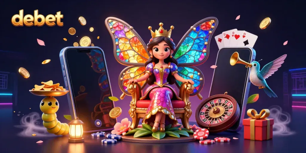 Engage with debet's enchanting casino experience featuring vibrant characters and games.