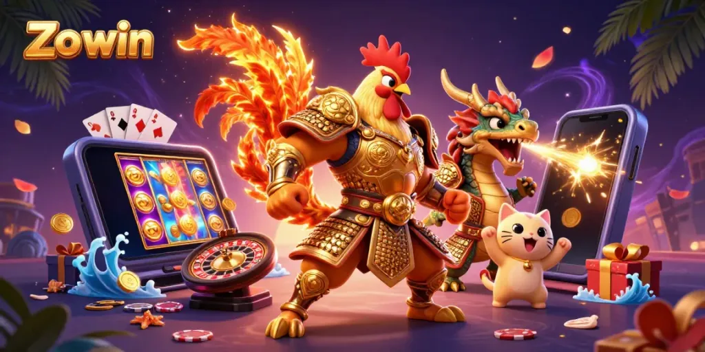 Experience thrilling slots with Zo win's vibrant gaming scene featuring unique characters and dynamic game elements.