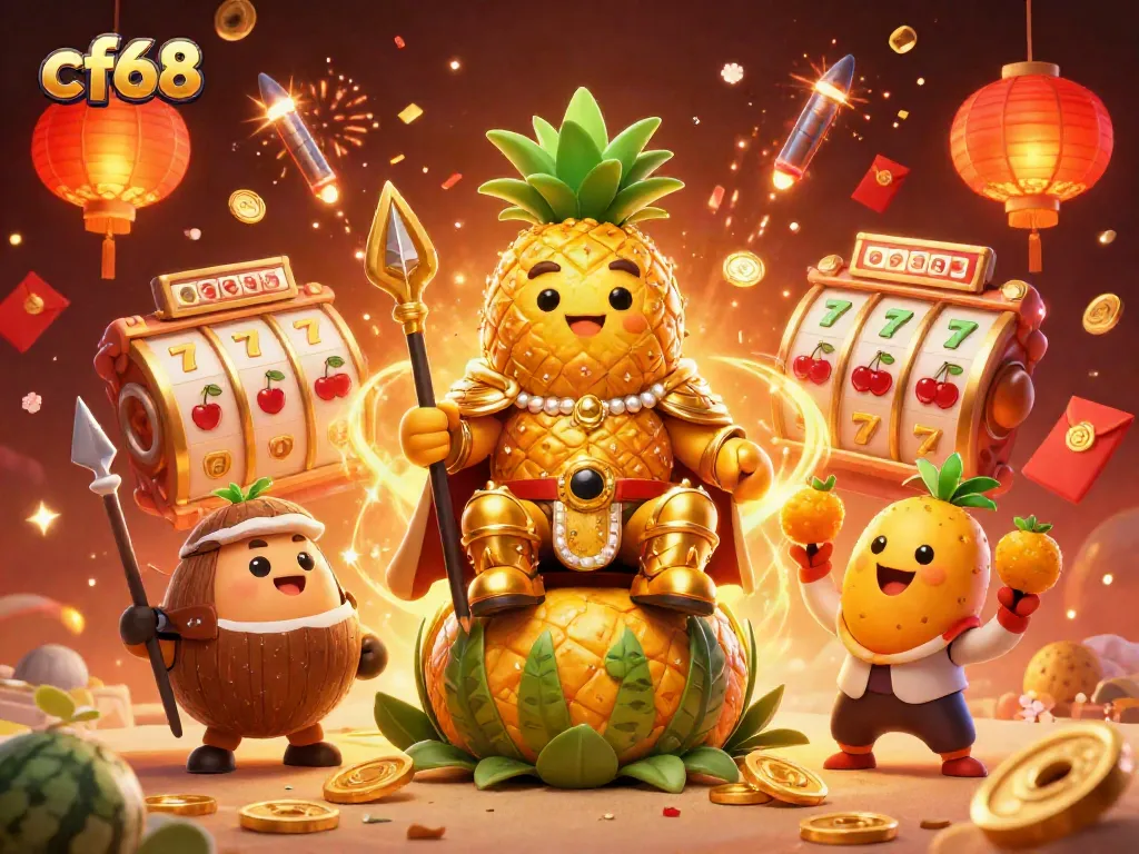 Engage with exciting adventures in cf68's vibrant casino world, featuring the golden pineapple king.