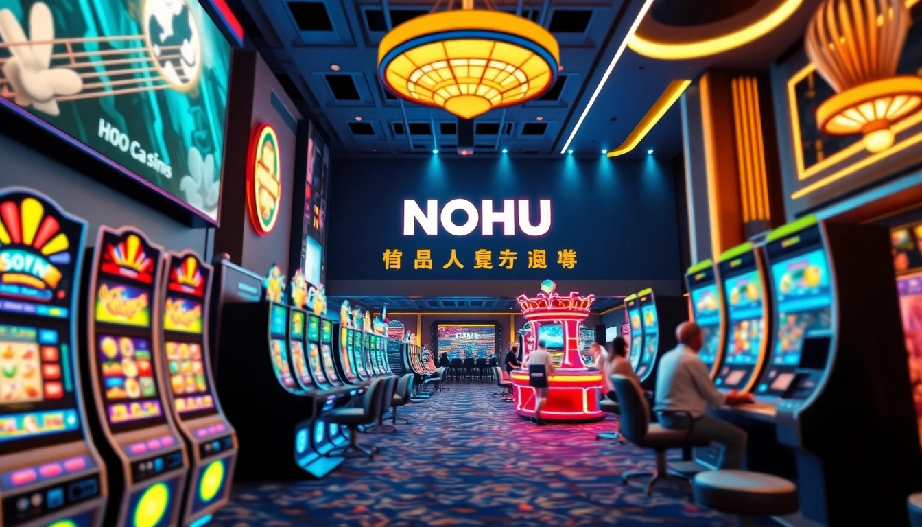 Engaging NOHU online gaming platform showcasing diverse games and luxurious atmosphere.