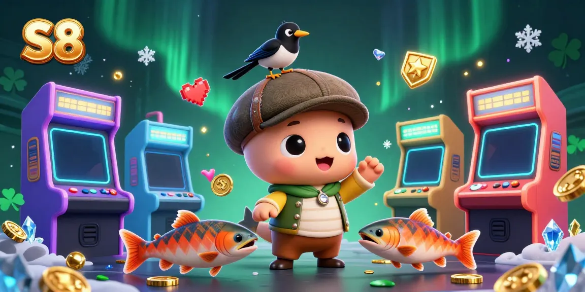 Experience thrilling gameplay with S8 and an enchanting scene of fun characters in an online casino.