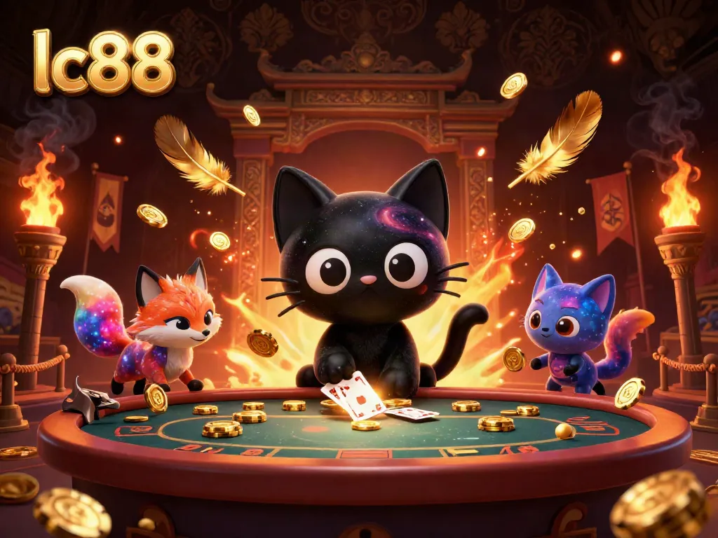 Experience fun at lc88's cosmic casino with charming characters and golden prizes!