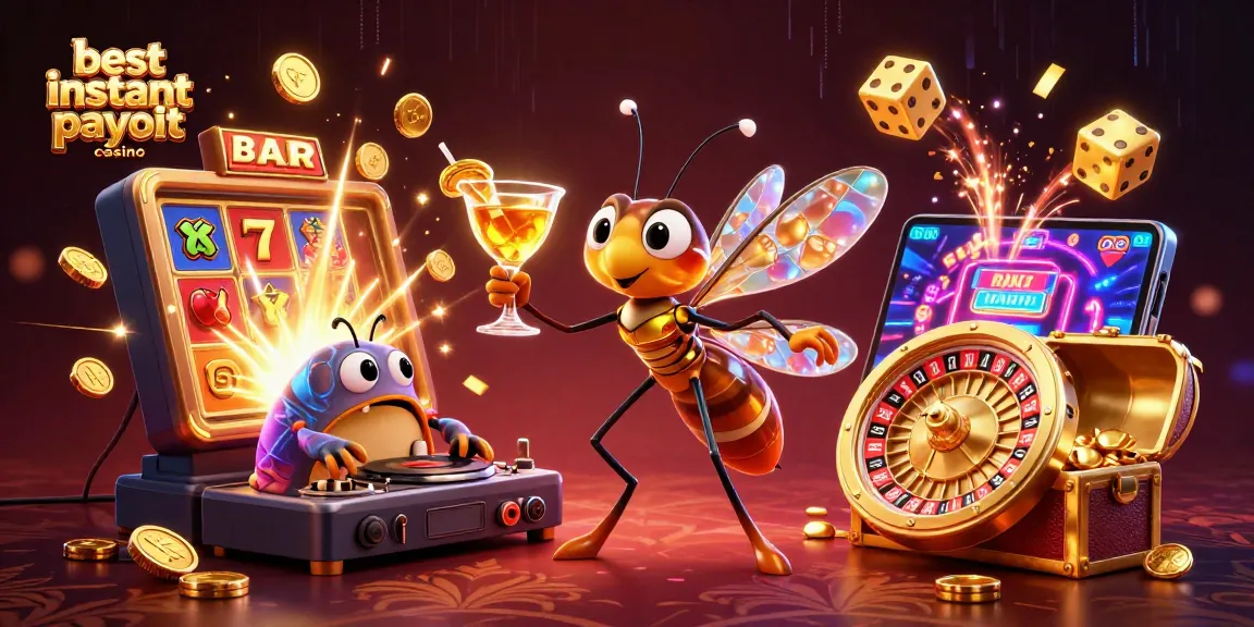 Experience winning at the best instant payout casino with vibrant characters and dynamic gaming elements.