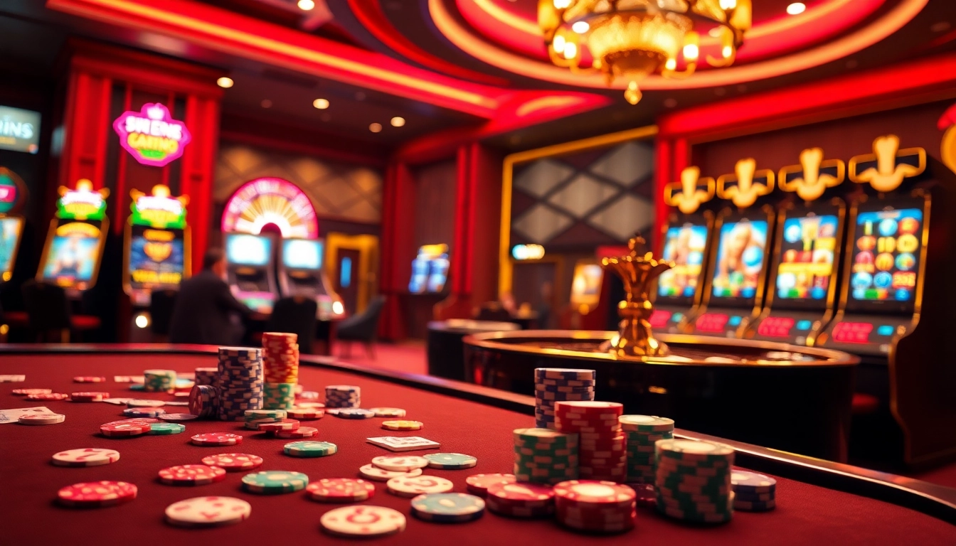 Experience the thrill of gambling at OK365 with vibrant casino visuals and interactive gaming.