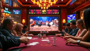 Catching the thrill of đá gà trực tiếp with a dynamic live cockfighting scene showcasing vibrant betting excitement.