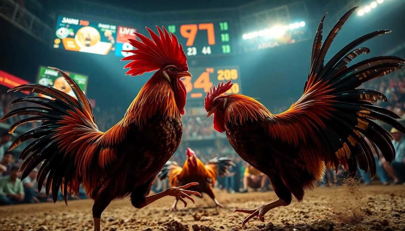 Experience the excitement of dagatructiep 1 with vibrant live cockfighting at Sabong67, showcasing intense competition and engaged spectators.