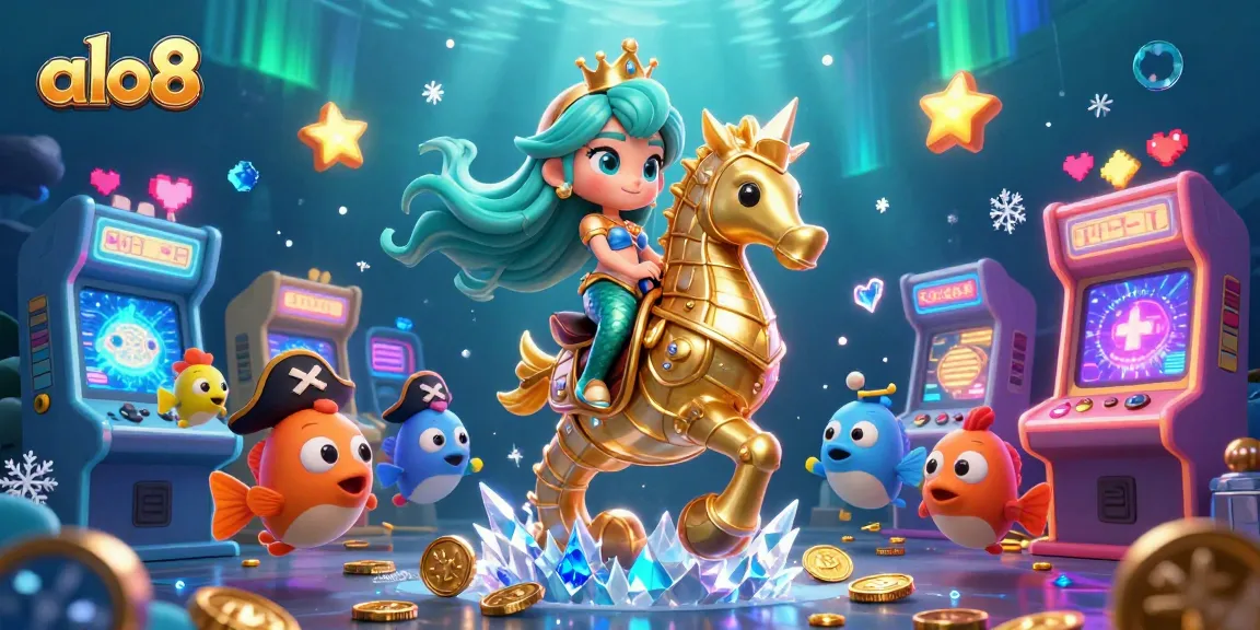 Experience the vibrant underwater realm of alo8 as players engage with colorful casino-themed elements.