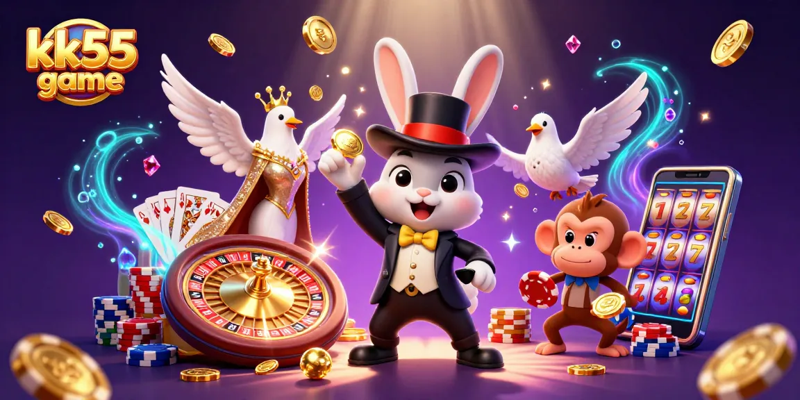 Play exciting games at kk55 game with magical cartoon characters bringing the casino to life.