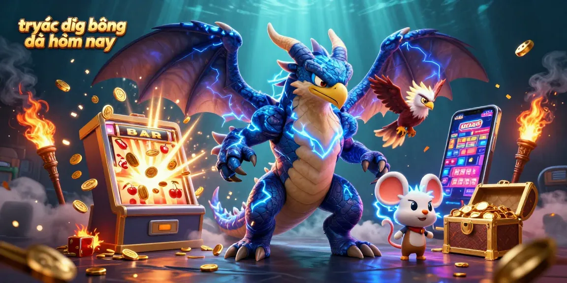Experience virtual excitement with trực tiếp bóng đá hôm nay featuring dynamic characters, golden treasures, and gaming elements.