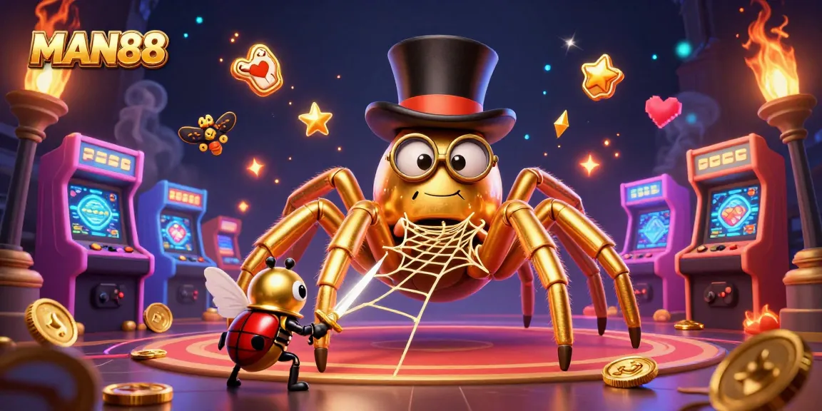 Engage in thrilling adventures with MAN88, featuring a vibrant magical casino scene full of excitement.