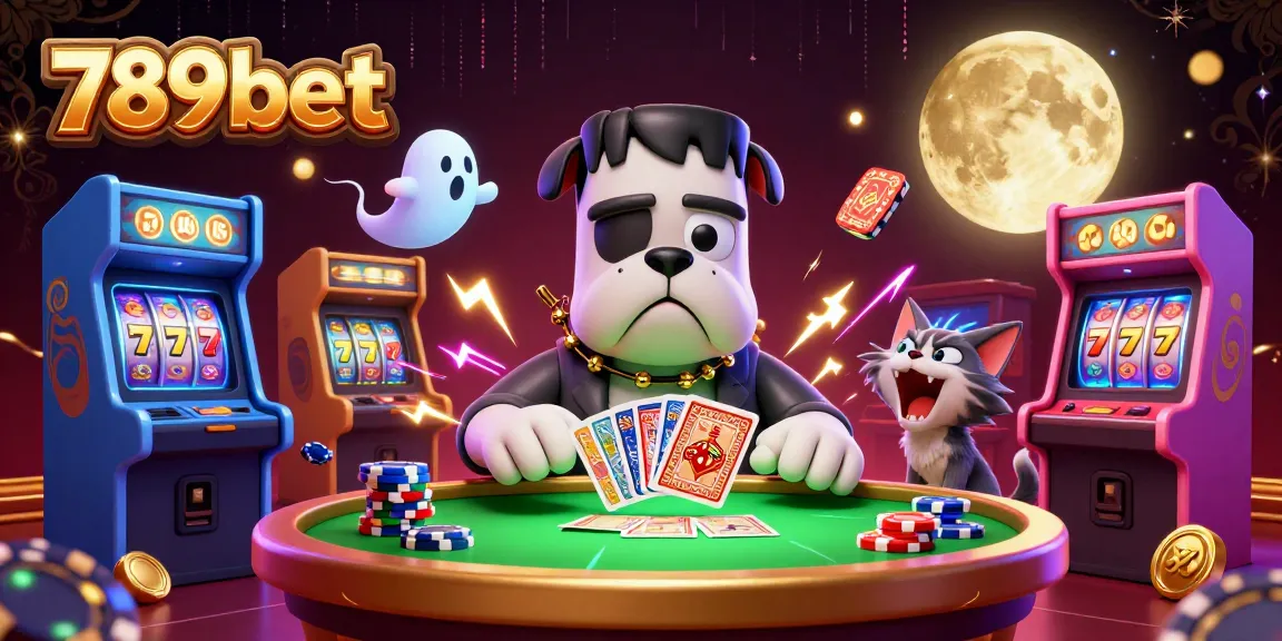 Engage with the dynamic 789bet casino illustration featuring unique characters in a vibrant gaming scene.